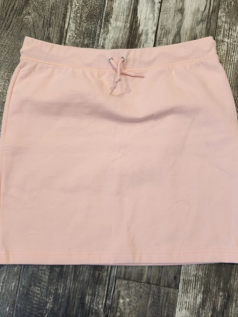 American Apparel California Fleece Mini Skirt – XL – Peach Drawstring Sporty Cas